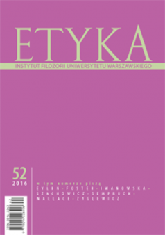 Etyka journal of moral philosophy special issue on love and intimate relationships